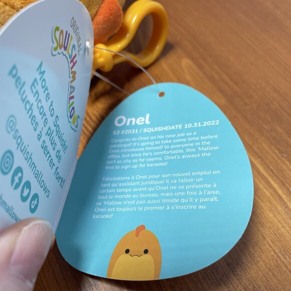 Squishmallows Onel Eel Clip Plush - Picture 8 of 11